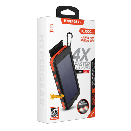 Hypergear Solpro 10K Fast Charge Solar 10000Mah PD Power Bank